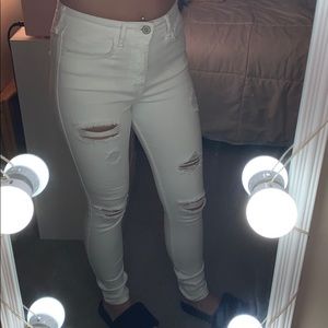Hollister white jeans
